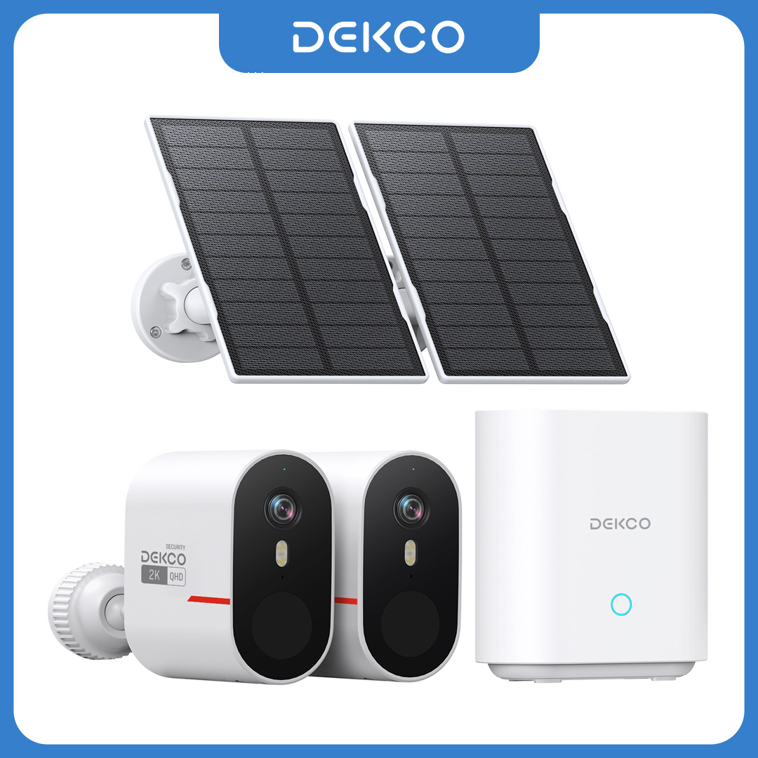 Home Security Kit With Camera - Dekco 3MP WiFi Solar Camera System