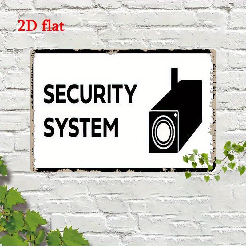 Home Security Systems - Metal Security System Sign - Durable