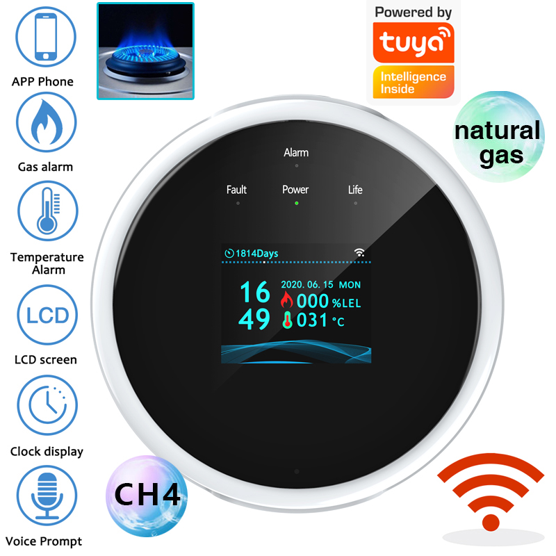Home Security Systems - 2.4G WiFi Gas Alarm Sensor Combustible