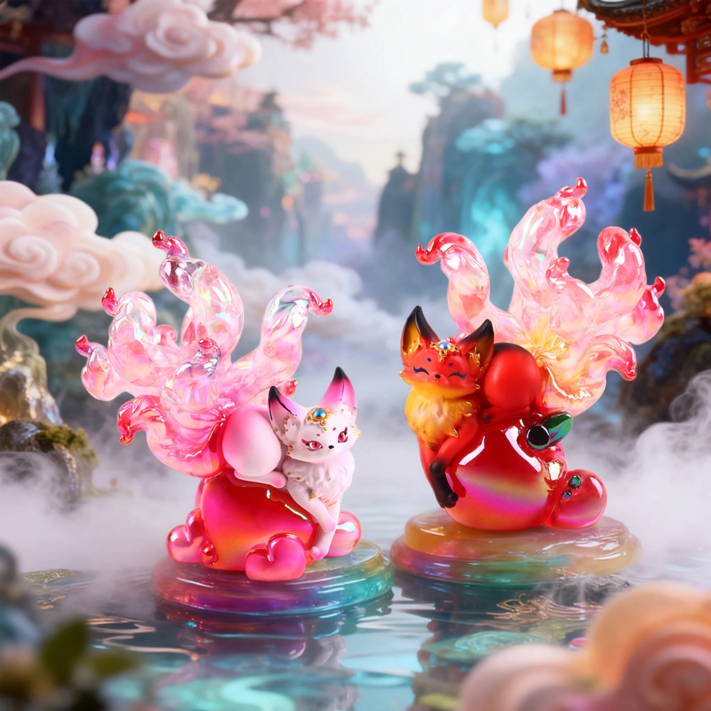 Home Security Box - Nine Tailed Fox Chinese Mythology Resin