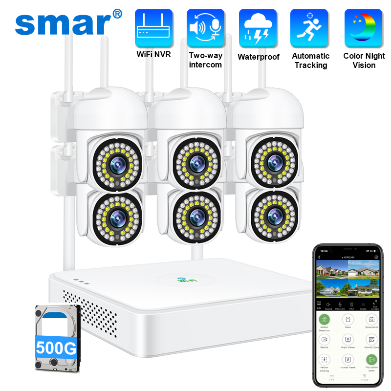 Home Security Kit With Camera - Smar 3MP Wireless CCTV Security Camera