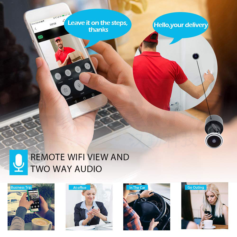 5MP Door Eye IP POE Camera Min - Home Security Camera Installation review and price
