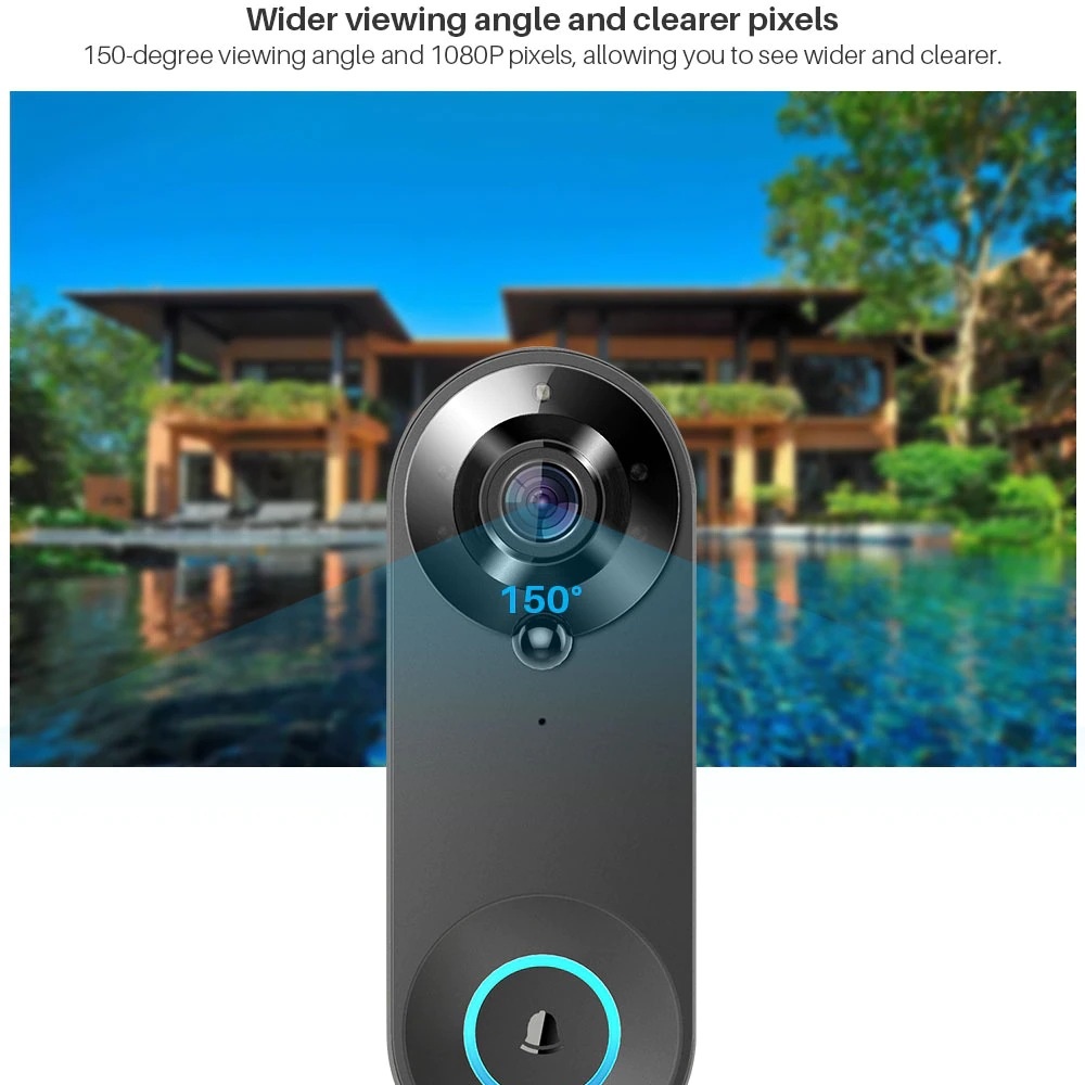 Tuya 1080P Wireless WIFI Doorb - Home Security Camera Installation review and price