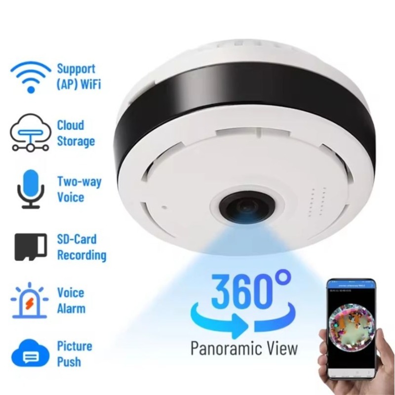 V380 Pro Wifi Panorama Camera  - Home Security Hidden Cameras review and price