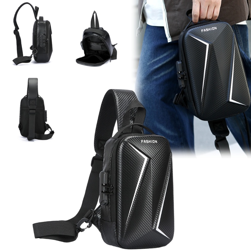 Men Sling Bag Security Lock Ca - Home Security Box review and price