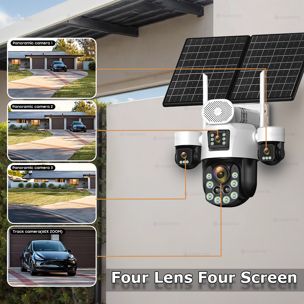 4 Lens Outdoor 360° Surveillan - Home Security Installation review and price