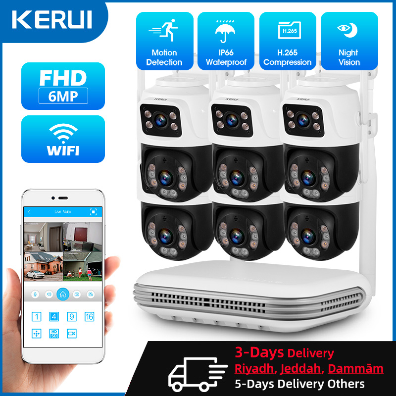 KERUI Waterproof 6MP HD Wirele - Home Security Kit With Camera review and price