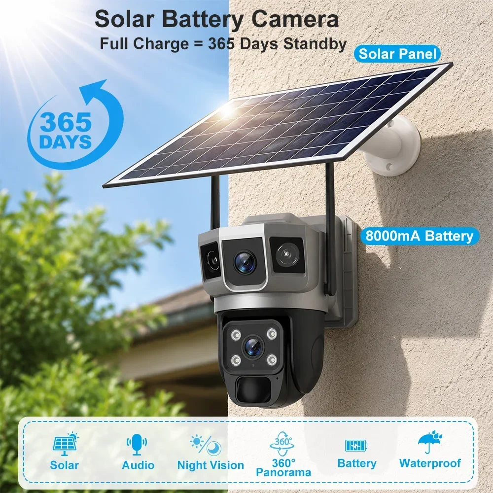 V380 4K 3 Screens 4G Camera So - Home Security Installation review and price