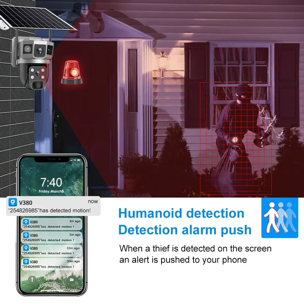 V380 4K 3 Screens 4G Camera So - Home Security Installation review and price