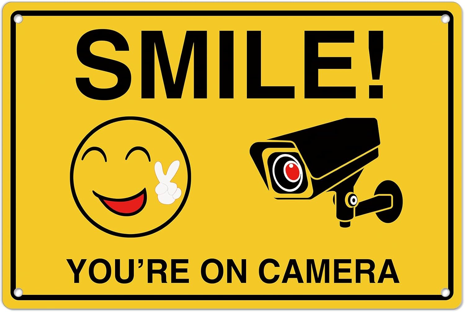 Smile Youre On Camera Signs ;  - Home Security Installation review and price