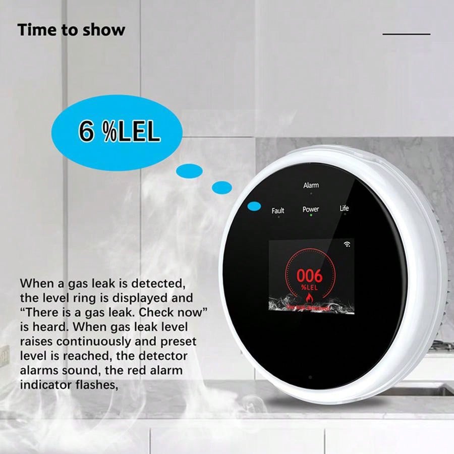 2.4G WiFi Gas Alarm Sensor Com - Home Security Systems review and price