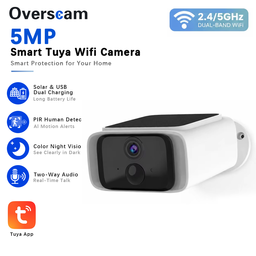 Tuya 5MP Solar Security Camera - Home Security Installation review and price