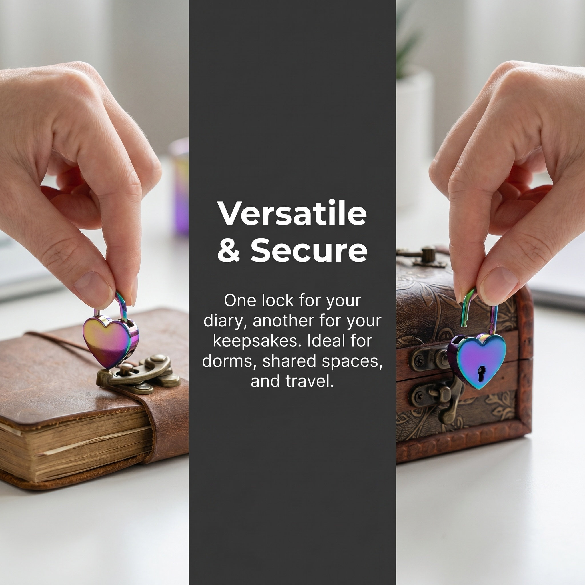2Set Mini Heart Shaped Padlock - Home Security Box review and price